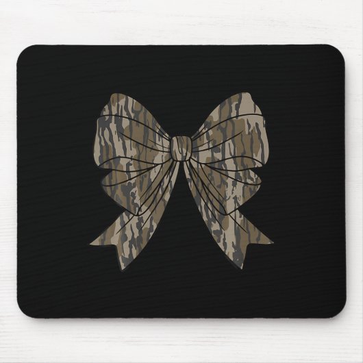 Camouflage Coquette Bow Jagd Frauen Mädchen Mousepad (Vorne)
