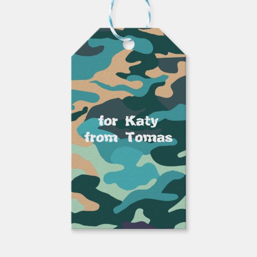 Camouflage Custom Gift Tag Geschenkanhänger (Vorderseite)
