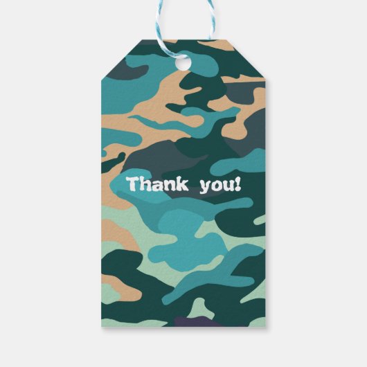 Camouflage Custom Gift Tag Geschenkanhänger (Rückseite)