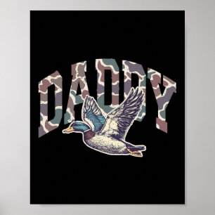 Camouflage Daddy Junting Vater Mallard Duck Funny Poster