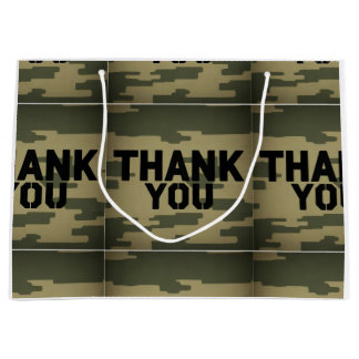 Camouflage "Danke" Geschenktasche Große Geschenktüte