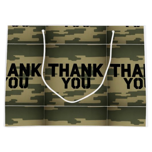 Camouflage "Danke" Geschenktasche Große Geschenktüte (Vorderseite)