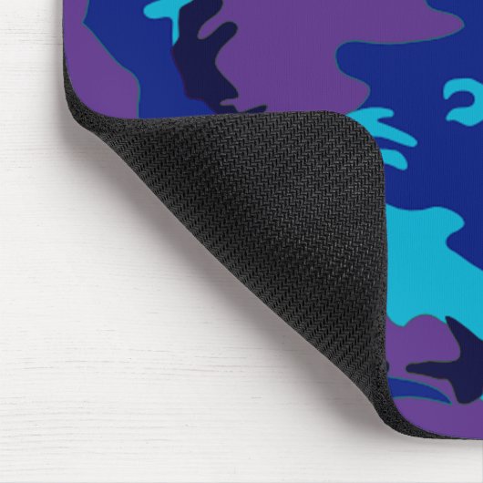 Camouflage Dark Blue & Lila Pattern Mousepad (Ecke)