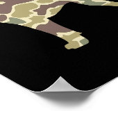 Camouflage der Alten Schule Jagd Hund Poster (Ecke)