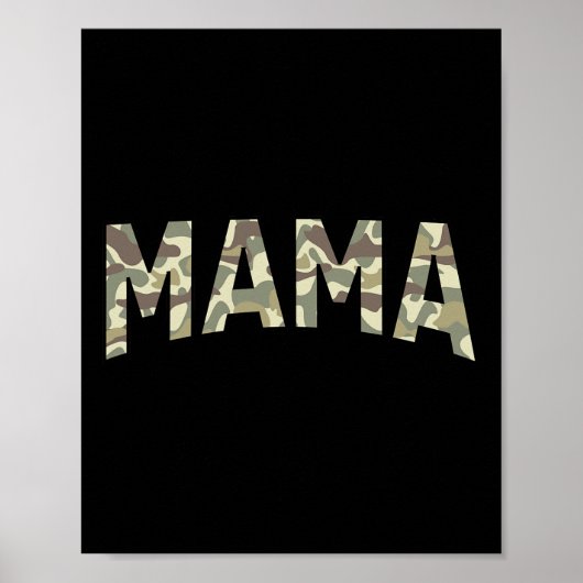 Camouflage der Alten Schule Mama Mütter Day Funny Poster (Vorne)