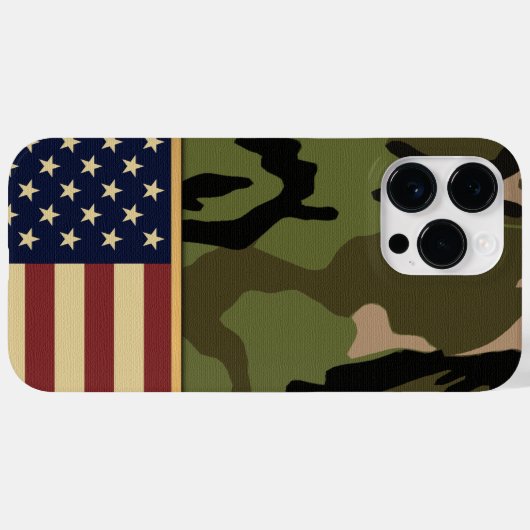 Camouflage der amerikanischen Flagge Case-Mate iPhone Hülle (Rückseite (Horizontal))