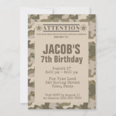 Camouflage der Armee als Geburtstagseinladungen Einladung (Vorderseite)