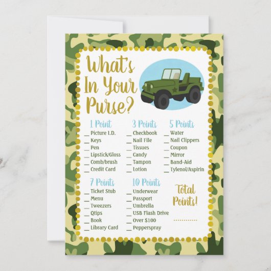 Camouflage der Armee Was ist in deinem Handschuhsp (Vorderseite)