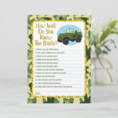 Camouflage der Armee, wie gut Sie das Bride-Spiel  Einladung (Stehend Vorderseite)