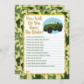 Camouflage der Armee, wie gut Sie das Bride-Spiel Einladung (Vorne/Hinten)