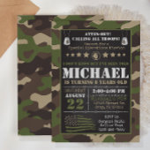 Camouflage der Armee zum Geburtstag Einladung