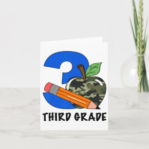 Camouflage der dritten Klasse Apple Kids Boys Karte