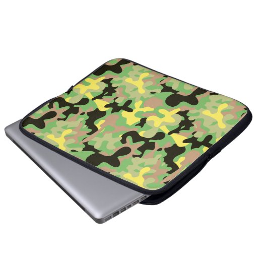 Camouflage der Frühjahrssignatur Laptopschutzhülle (Vorne Knopf)