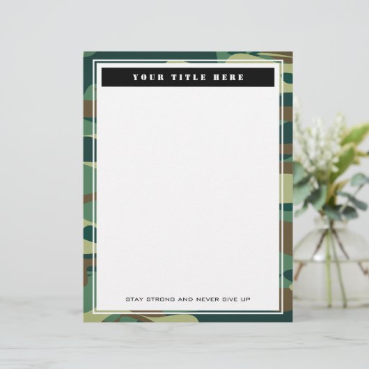 Camouflage der grünen Armee (Stehend Vorderseite)