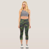 Camouflage der grünen Militärarmee Capri Leggings (Vorderseite)