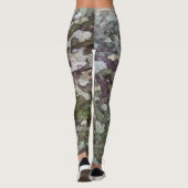 Camouflage der grünen und braunen Tarnrinde Leggings (Rückseite)