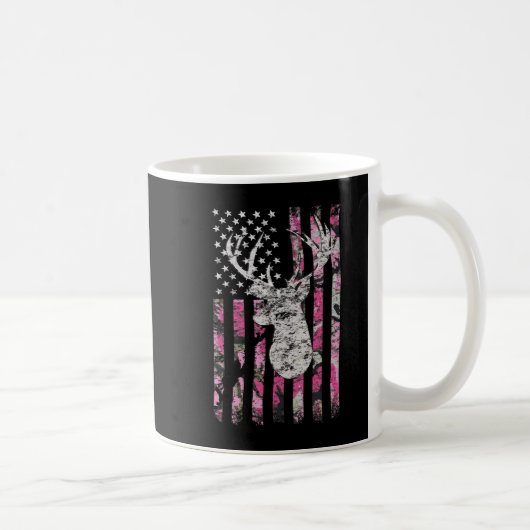 Camouflage der Hirschjagd Amerikanische Flagge Ros Kaffeetasse (Rechts)