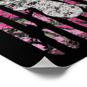 Camouflage der Hirschjagd Amerikanische Flagge Ros Poster (Ecke)