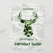 Camouflage der Hirschjagd Einladung (Vorne/Hinten)