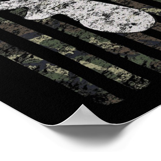 Camouflage der Hirschjagd Poster (Ecke)