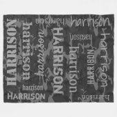 Camouflage der Holzkohle Personalisiert Fleecedecke (Vorderseite (Horizontal))