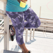 Camouflage der lila Militärarmee Camouflage Capri Leggings