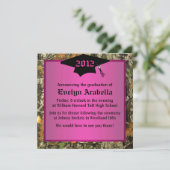 Camouflage der Mädchen in Rosa Einladung (Stehend Vorderseite)