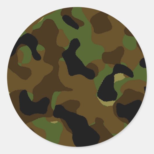 Camouflage der Militär-Grünen Armee Runder Aufkleber (Vorderseite)