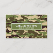 Camouflage der Militärarmee Visitenkarte (Rückseite)