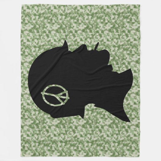 Camouflage der tierärztlichen Silhouette Fleecedecke (Vorderseite)