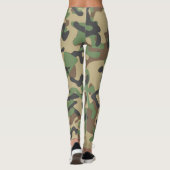 Camouflage der Vintagen Armee Gemustert | LEGGINGS (Rückseite)