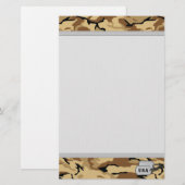 Camouflage der Wüstenfarbe mit grauem Hintergrund Briefpapier (Vorne/Hinten)