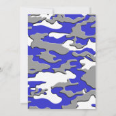 Camouflage des Blaus 3d Einladung (Rückseite)