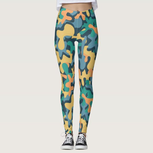 Camouflage des Kegelbogens Leggings (Vorderseite)