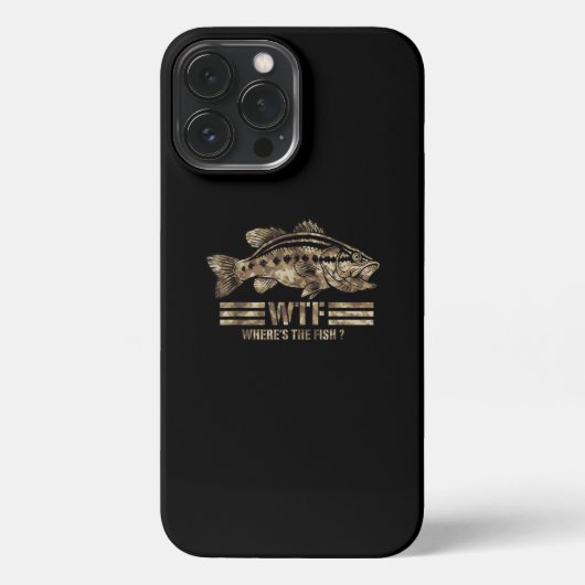 Camouflage des Wolfsbarschfangs, wo der Fisch ist iPhone Hülle (Rückseite)