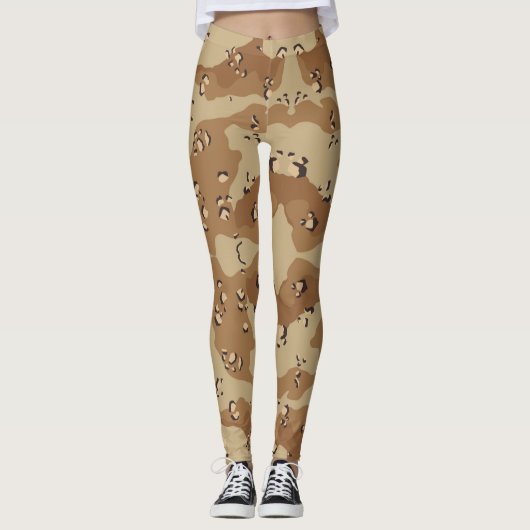 Camouflage Desert Army - Power Yoga Leggings (Vorderseite)