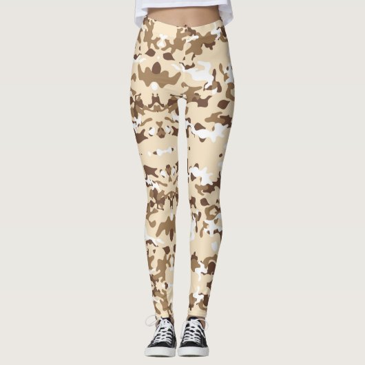Camouflage Desert Army - Power Yoga Leggings (Vorderseite)