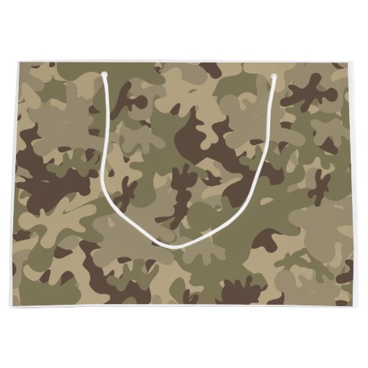 Camouflage-Design Große Geschenktüte (Vorderseite)
