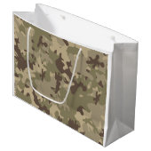 Camouflage-Design Große Geschenktüte (Vorderseite Schrägansicht)