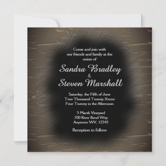 Camouflage Design Hochzeit Einladung (Vorderseite)