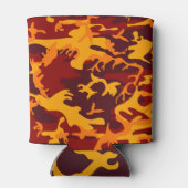 Camouflage Design in Herbsttönen Dosenkühler (Rückseite)