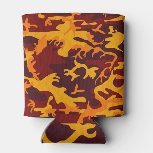 Camouflage Design in Herbsttönen Dosenkühler (Rückseite)