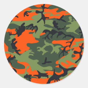 Camouflage-Design Runder Aufkleber