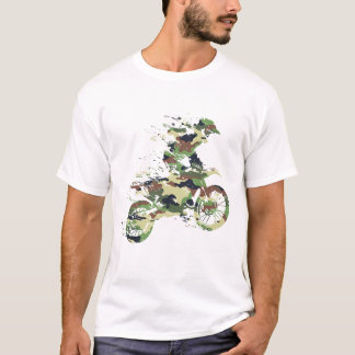 Camouflage Dirt Bike Rider T-Shirt