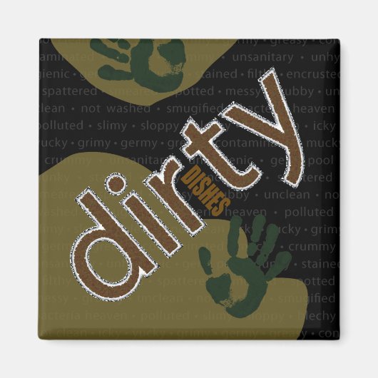 Camouflage Dirty Geschirrs Magnet (Vorne)