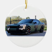Camouflage Dodge Challenger Hellcat Keramik Ornament (Vorne)