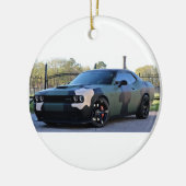 Camouflage Dodge Challenger Hellcat Keramik Ornament (Links)