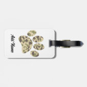 Camouflage Dog Paw Print Gepäckanhänger (Rückseite horizontal)