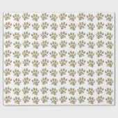 Camouflage Dog Paw Print Geschenkpapier (Flach)