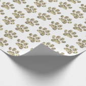 Camouflage Dog Paw Print Geschenkpapier (Ecke)